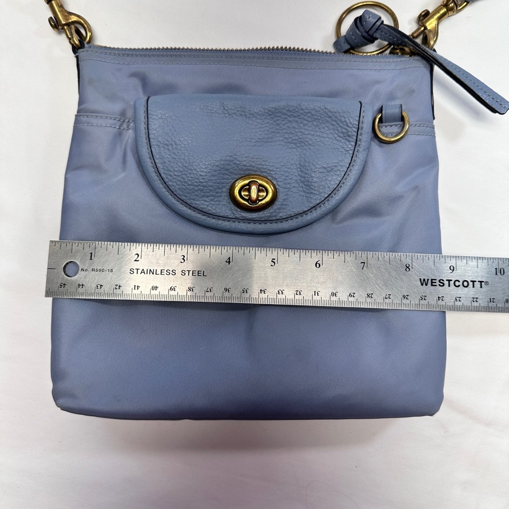 Coach Colorblock Nylon & Leather Turnlock Crossbody Bag A2022-3170 - Picture 6 of 8
